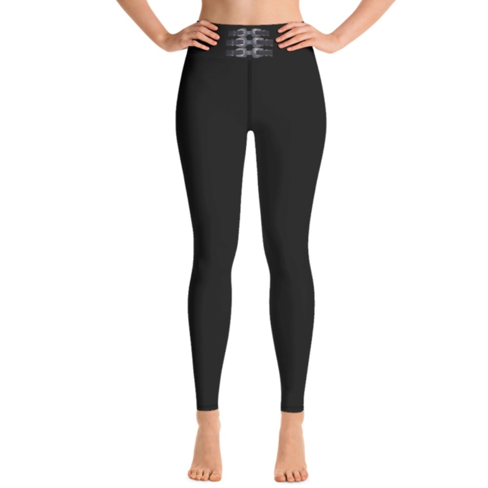 VENTCRI Black Snake Bite Belt Yoga Leggings